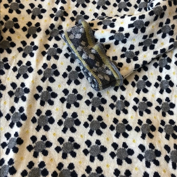 Anthropologie Field Flower Geo Bloom sweater M retro vintage pullover knit top - Picture 8 of 8